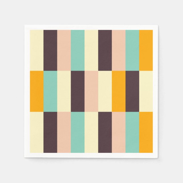 Colorful geometric pattern with vertical stripes  napkin (Front)