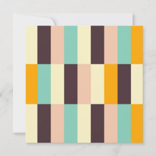 Colorful geometric pattern with vertical stripes thank you card