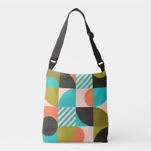 Colorful geometric, Scandinavian style pattern. Crossbody Bag