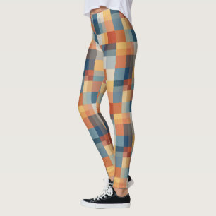 Colorful geometric shapes seamless leggings