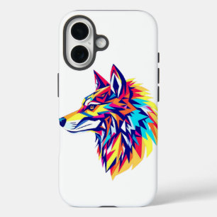 Colorful Geometric Wolf iPhone / iPad case
