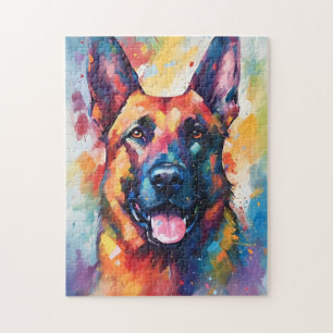 Colorful German Shepherd Jigsaw Puzzle
