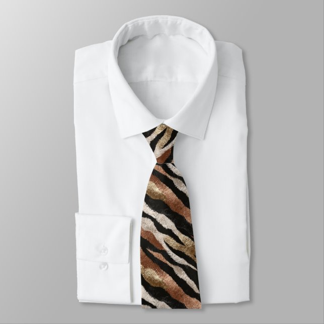 Colorful Gifts For Men Tiger Tie (Tied)