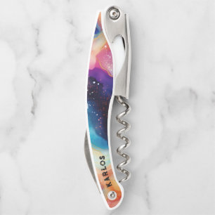 Colorful glittery agate texture background corkscrew