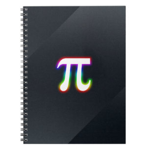 Colorful Glowing Pi Notebook