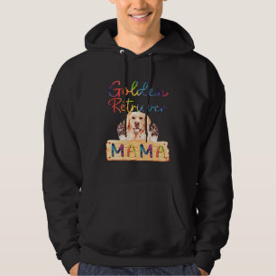 Colorful Golden Retriever Mama  Dog Mom Hoodie