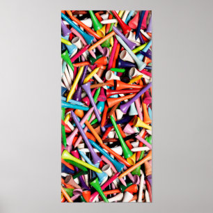 Colorful Golf Tees Phone Case, Golf Phone Case Poster
