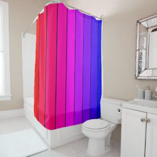 Colorful Gradient Stripes Shower Curtain