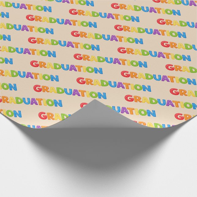 Colorful Graduation Wrapping Paper  (Corner)
