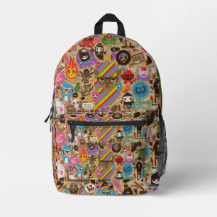 Colorful Graffiti Art, Printed Backpack