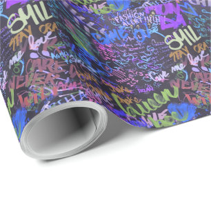 Colorful Graffiti Art Wrapping Paper