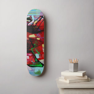 Colorful graffiti skateboard
