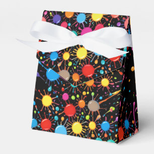 Colorful Graffiti Style Paint Splash Favor Box