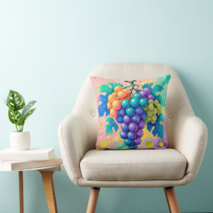 Colorful grapes cushion