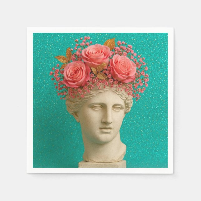 Colorful Greek Ancient Napkins. Napkin (Front)