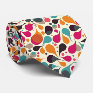 Colorful Groovy Retro Neck Tie