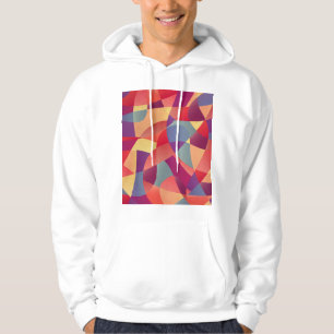 Colorful Grunge: Geometric Triangles Background Hoodie