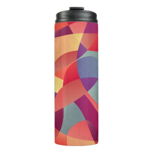 Colorful Grunge: Geometric Triangles Background Thermal Tumbler