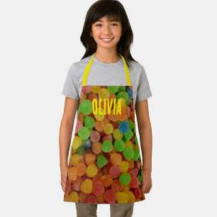Colorful Gumdrops Candy Personalised Apron