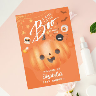 Colorful Halloween Baby Shower Boo Themed Poster