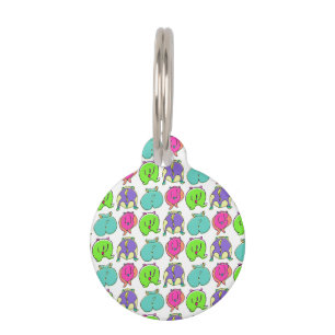 Colorful Hamster Butts Pattern Pet Tag