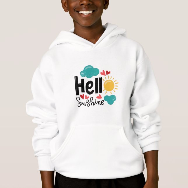 Colorful Hand Drawn Art - Hello Sunshine Text  (Front)
