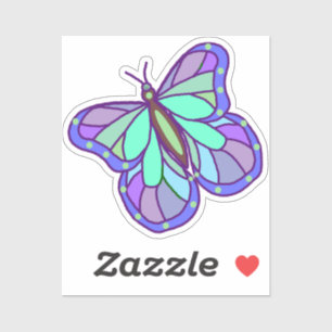 Colorful Hand-Drawn Butterfly Purple