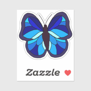 Colorful Hand-Drawn Butterfly Shades of Blue