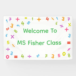 Colorful Hand drawn Numbers School Welcome Banner