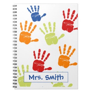 Colorful Handprint Planner Notebook