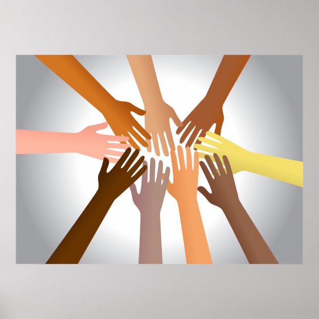 Colorful Hands Poster (Front)