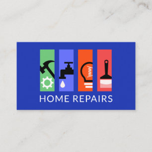 Colorful Handyman Tool Layers Business Card
