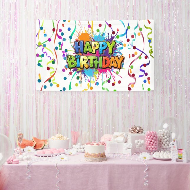 Colorful Happy Birthday Banner (Party)