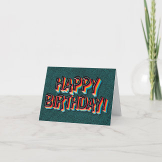 Colorful Happy Birthday Card Rainbow