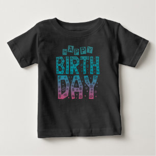 colorful happy birthday for all baby T-Shirt