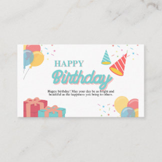Colorful Happy Birthday Greeting Card