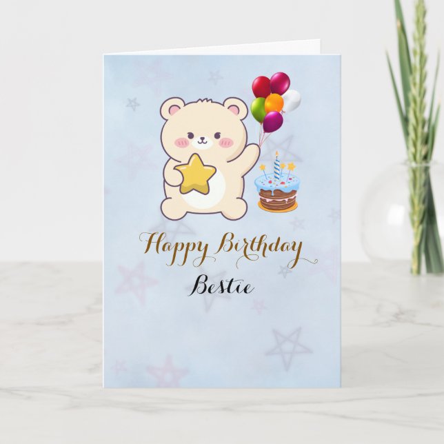 Colorful Happy Birthday Wishes Card  (Front)