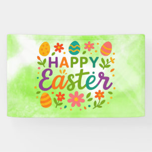 Colorful Happy Easter Banner