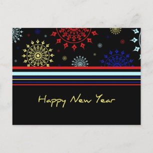 Colorful Happy New Year Postcards