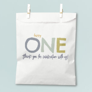 Colorful Happy One First Birthday boy Favor Boxes Favour Bag