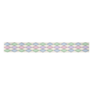 Colorful Harlequin Pattern Pastel Fairytale Satin Ribbon