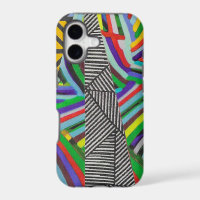 colorful hatches and herringbone collage 