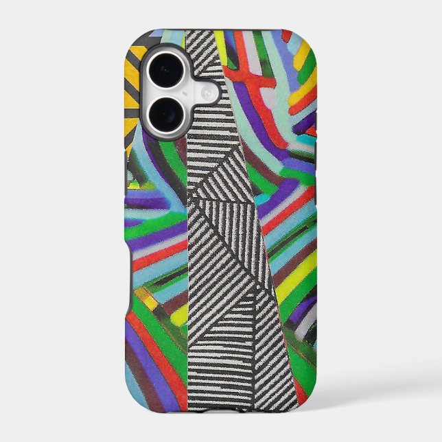 colorful hatches and herringbone collage  (Back)