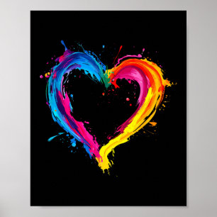 Colorful Heart Love Valentines Day Poster
