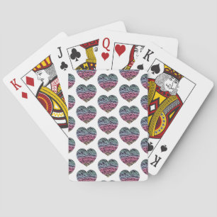 Colorful Heart Motif Playing Cards