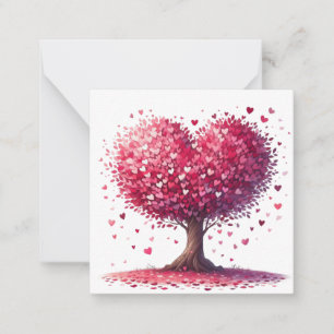 Colorful Heart Shaped Tree Card