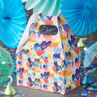Colorful Hearts Favour Box