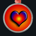 COLORFUL HEARTS METAL ORNAMENT<br><div class="desc">Colourful and vibrant hearts</div>