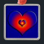COLORFUL HEARTS METAL ORNAMENT<br><div class="desc">Colourful and vibrant hearts</div>