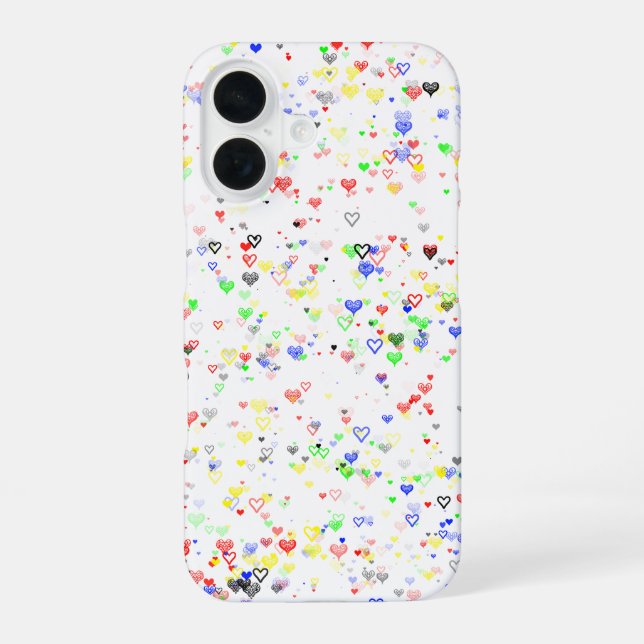 Colorful Hearts Phone Case (Back)
